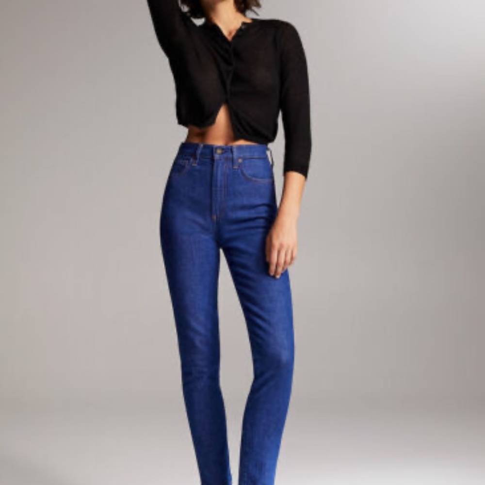 Aritzia Jeans Denim Forum Angelica High Rise Slim Jeans Blue Size 26